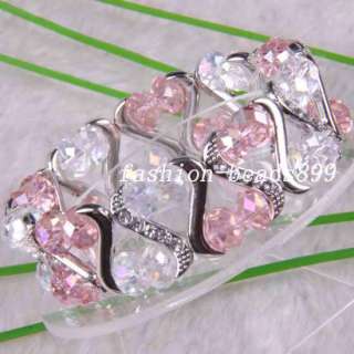 Swarovski Crystal beads Bracelet Stretch 18KGP H754  