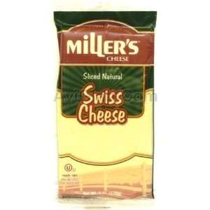 Millers Sliced Natural Swiss Cheese 6 Grocery & Gourmet Food