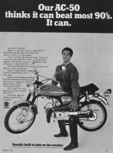 1970 Suzuki AC 50 Mini Motorcycle Original Ad  