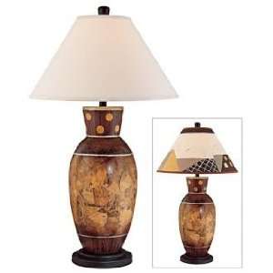  Carlton Haney Earth Tones Ceramic Table Lamp: Home 