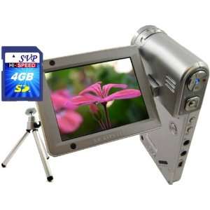   Inch Huge Flip LCD! (4GB SDHC Memory Card & Tripod Included): Camera