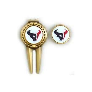  Houston Texans Hat Clip and Divot Tool Combo: Sports 