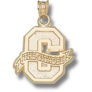  The Citadel Block C 5/8 Pendant (Gold Plated): Sports 