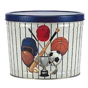 Gallon Buttered Popcorn Tin   Sports Galore  Grocery 