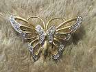 free shipping vintage butterfly rhinestone metal broo buy it now