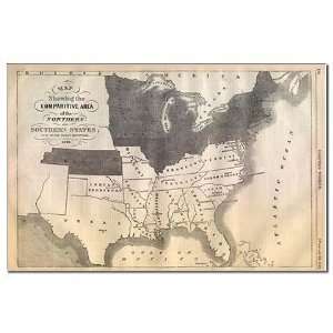  1861 Map 11 hi image Flag Mini Poster Print by CafePress 