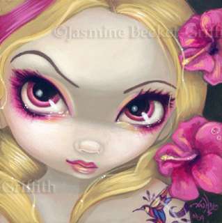 Fairy Face 46 Jasmine Becket Griffith Art Fantasy Flower Tattoo SIGNED 