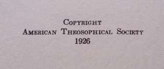 GEORGE ARUNDALE Signed THEOSOPHICAL Nirvana RARE  