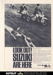 1965 Suzuki Motorcycle Magazine Ad  