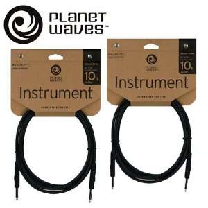  Planet Waves PW CGT 10 10 Foot Instrument Cable, 2 Pack 
