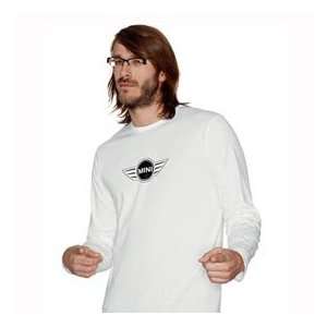  MINI Cooper Mens Long Sleeve Logo Tee   White   Size XXL 