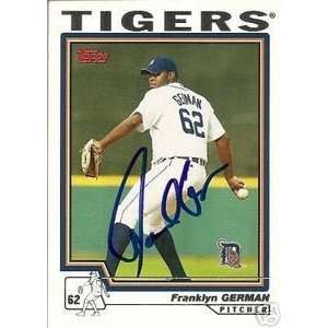   German Signed Detroit Tigers 2004 Topps Card: Sports Collectibles
