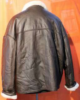 Wilson Genuine Leather Bomber Jacket Synthetic Shearling  
