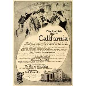   California Tourism Train Travel Overland   Original Print Ad Home