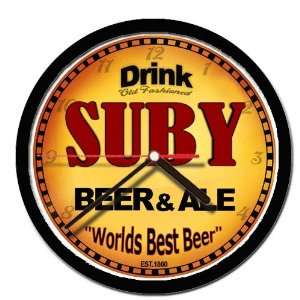  SUBY beer and ale cerveza wall clock: Everything Else