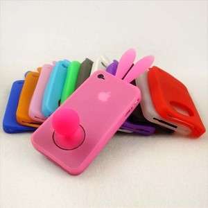 Soft Cute Rabbit Bunny Ear Cover Case For iPhone 4g 4s  
