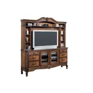  Traditional Style TV Stand with Hutch Furniture & Decor