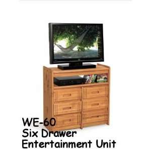 Entertainment Unit w/6 Drawers and Shelf 
