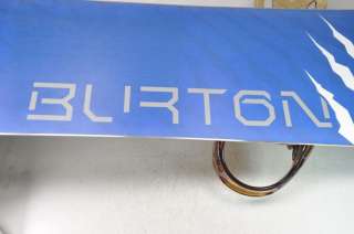 BURTON T6 159 SNOWBOARD BLUE with CUSTOM BREW SZ LG BINDINGS GOLD 