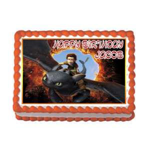 HOW TO TRAIN YOUR DRAGON Edible Cake Image Party Custom  