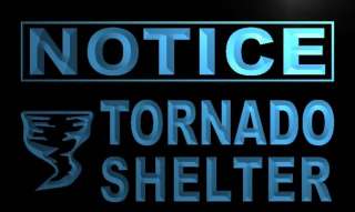 m735 b Notice Tornado Shelter Neon Light Sign  