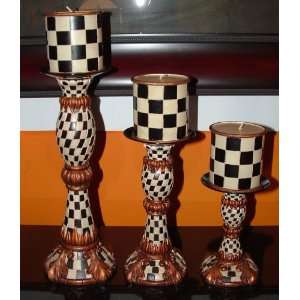  Casino Candleholders with Matching Candles Set/3