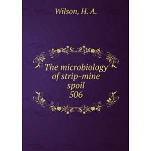  The Microbiology of Strip Mine Spoil: H. A. Wilson: Books