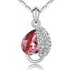   Crystal Red Mystery of Universe 18k Gold Plated Necklace w Box  