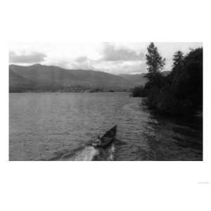  A Modernized Indian Canoe   Lake Quinault, WA Premium 
