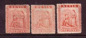 NEVIS 14, 14A, 14b Unused 1s litho P15 $82.50  