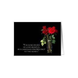  Note Card   Ruby Red Roses   Flowers   Quote Card: Health 