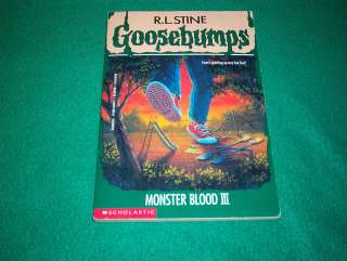 Stine,Goosebumps, Monster Blood Three, 9780590483476  