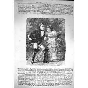    1872 Scene Poor Gentleman Strand Theatre Old Print