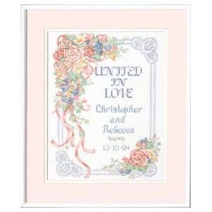   : In Love United Counted Cross Stitch Kit, Craft Kit: Home & Kitchen