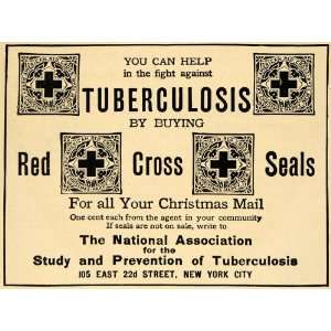  1910 Ad Red Cross Seals Association Study Tuberculosis 