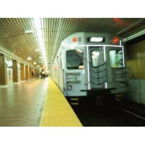  Subway Car in Underground Train Station Photographic 