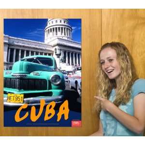  Capital and Car Cuba Travel Poster: Office Products