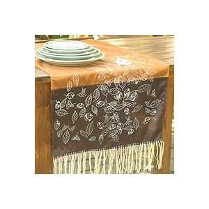   NOVICA Silk and cotton table runner, Summer Equinox Home & Kitchen