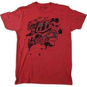 Troy Lee Designs Skullface Slim Fit T Shirt   Medium/Heather Red