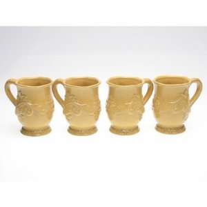  Firenze Gold Mug by Pamela Gladding (Set of 4): Kitchen 