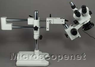 Boom Stereo Microscope 5x 80x +144 LED Ring +5MP Camera  