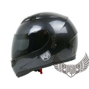  Motorcycle Helmet DOT Approved (Large, Carbon Fiber Print): Automotive