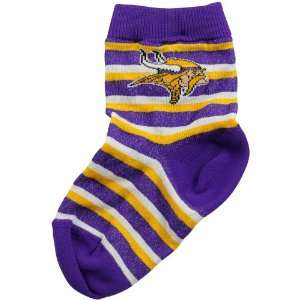   : Minnesota Vikings Infant Purple NFL Stripe Socks: Sports & Outdoors