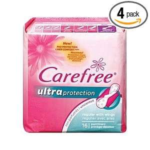  Carefree Pantiliners, Regular with Wings, Ultra Protection 