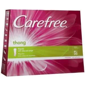  Carefree Thong Pantiliners Unscented 98 ct, 2 ct (Quantity 