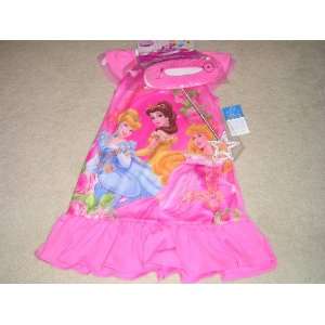 Disney Princess Short Sleeve Nightgown/Sleepware with Slippers and 
