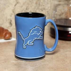  Detroit Lions Light Blue 15oz. Ceramic Relief Mug: Sports 