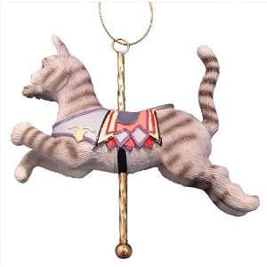  Carousel Merry Go Round Cat Holding Fish Christmas Ornament 