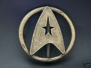 Star Trek Classic Movie Uniform Aged Brass Belt Buckle, NEW UNUSED 