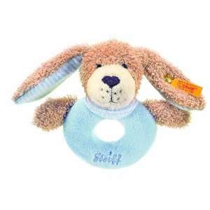  Steiff Good Night Dog Grip Toy Blue: Toys & Games